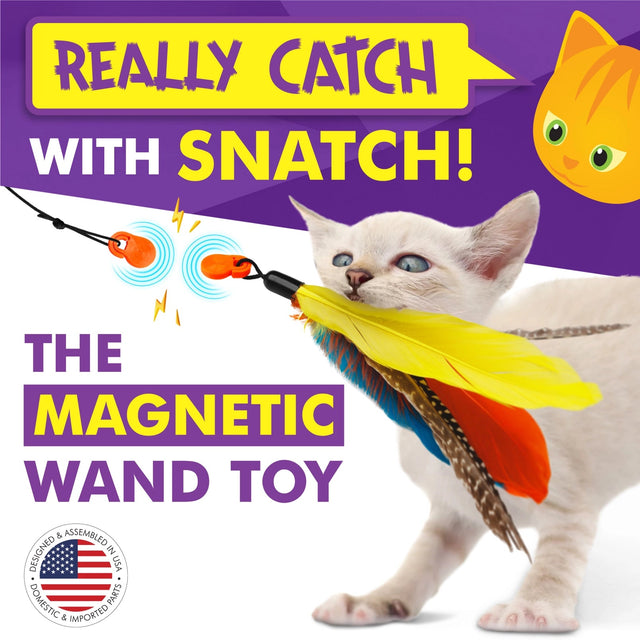 Cat Amazing Snatch – Magnetic Wand Toy – Really Catch!
